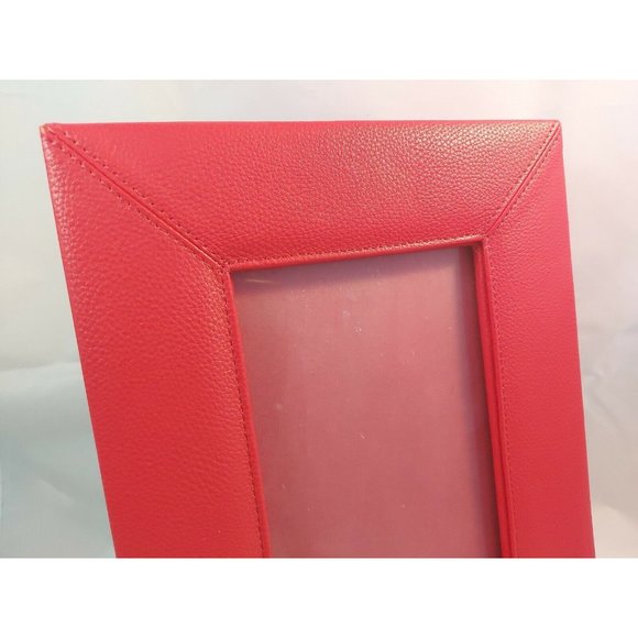 NEW CAMPO MARZIO ROMA 1933 Red Pebble Leather Frame 8x10 NIB - Picture 4 of 8